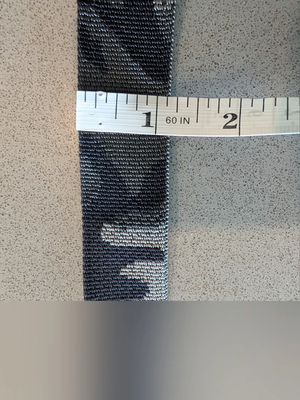 Patagonia Gray and Black Elastic Web Belt with Black Buckle